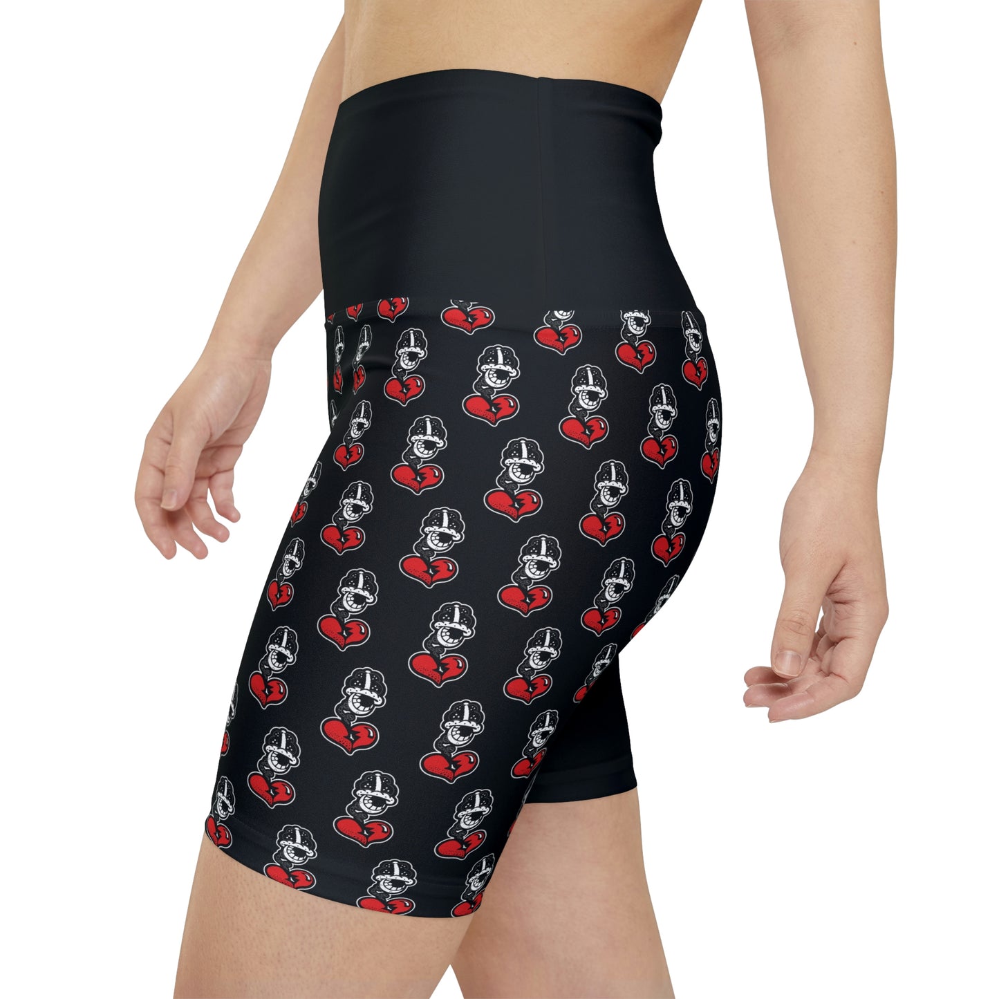 Black Women's Workout Shorts (AOP)