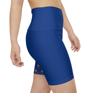 DF Collection Women's Blue Workout Shorts (AOP)