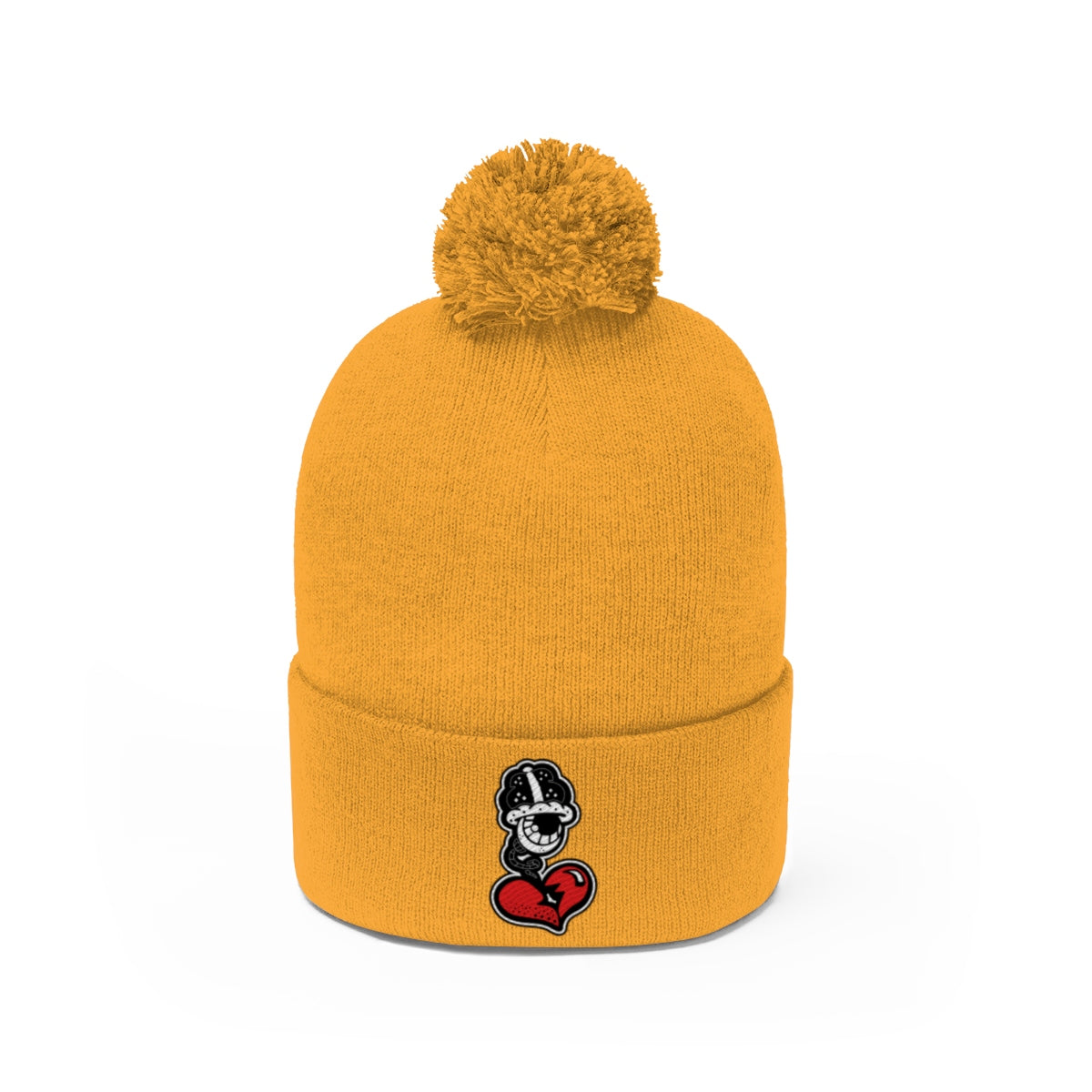 “Drippy Bean” Pom Pom Beanie