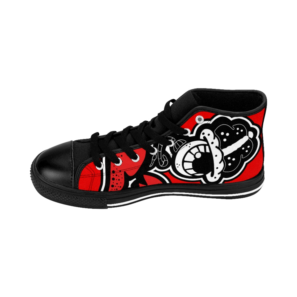 “Dripaveli Reds" Men's High-top Sneakers