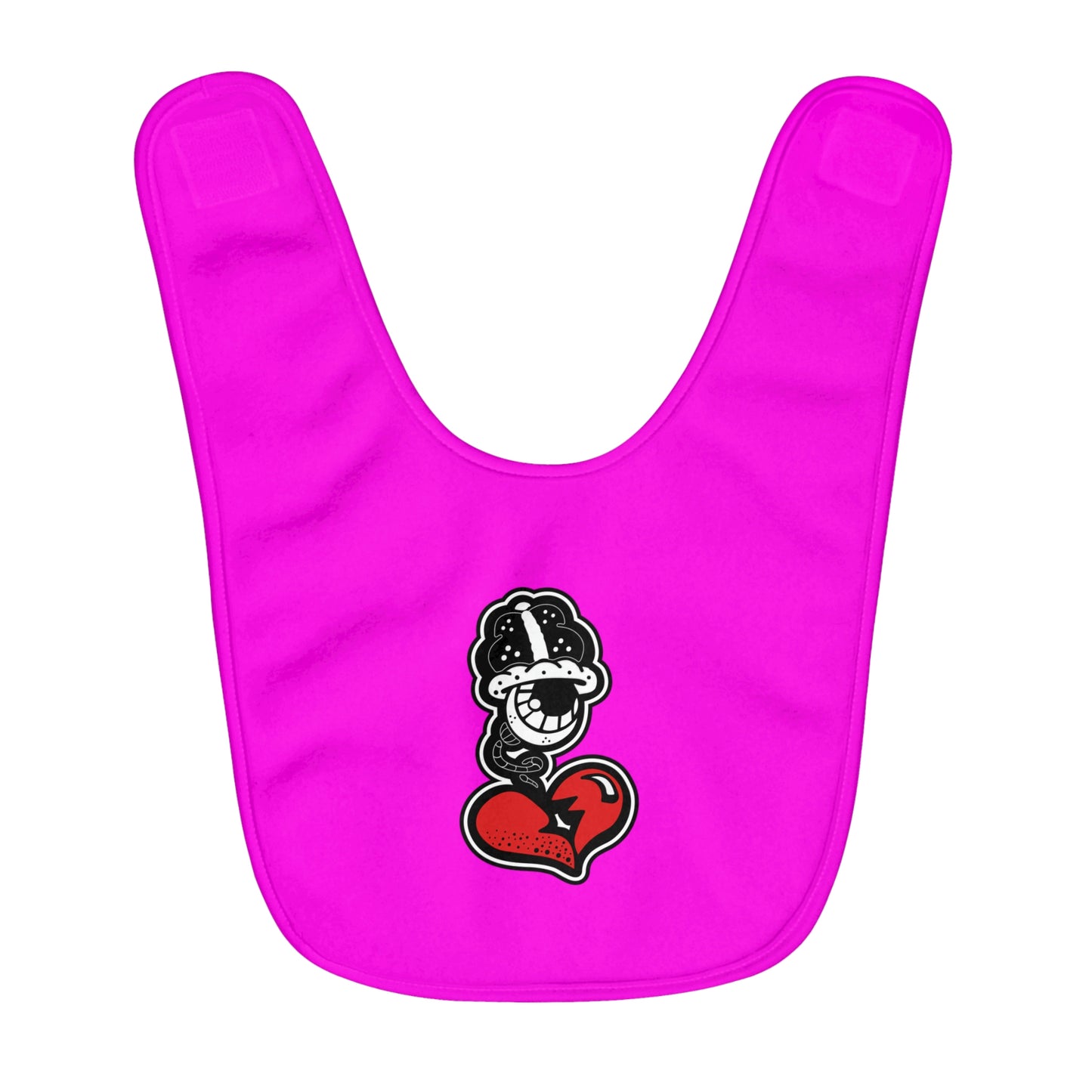 “Drippy Pink” Fleece Baby Bib