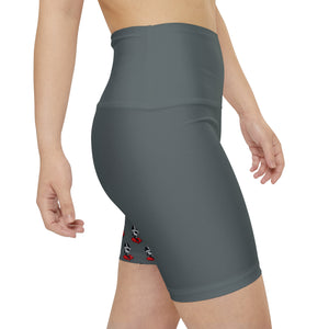DF Collection Women's Grey Workout Shorts (AOP)