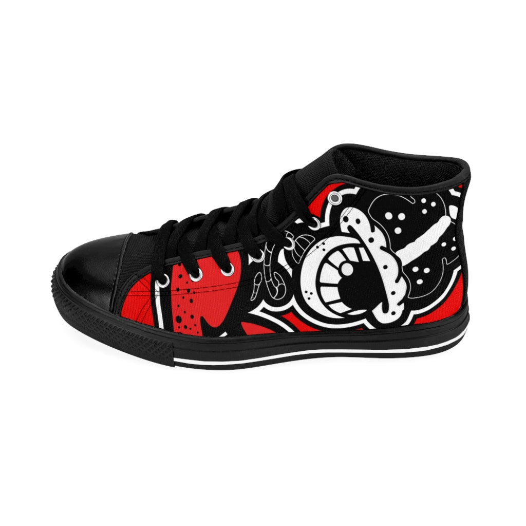 “Dripaveli Reds" Men's High-top Sneakers