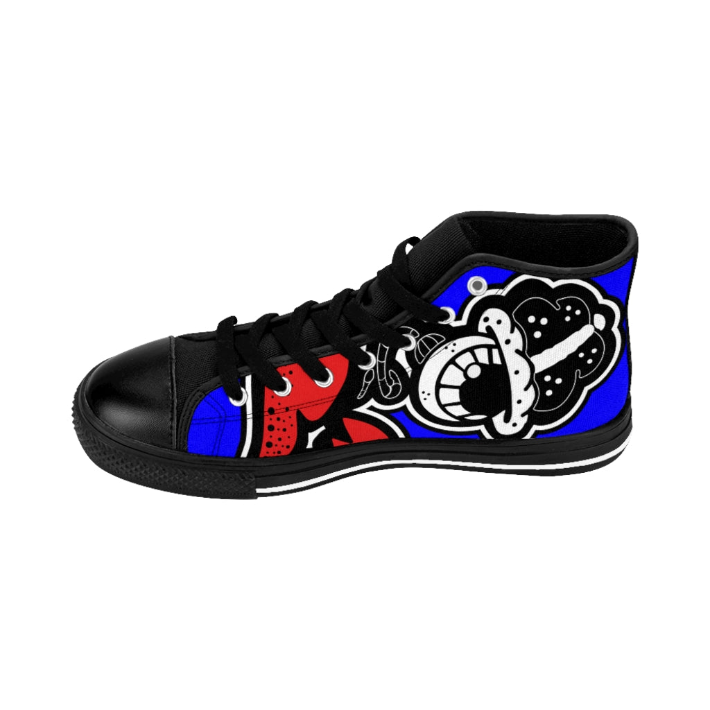 “Dripaveli Blues" Men's High-top Sneakers