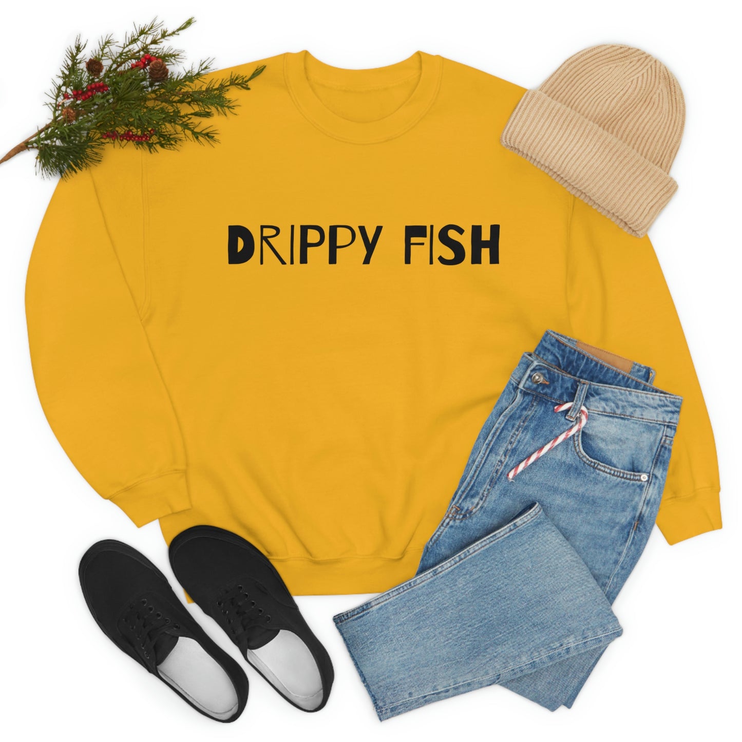 Drippy Fish™(blk lbl) Crewneck Sweatshirt