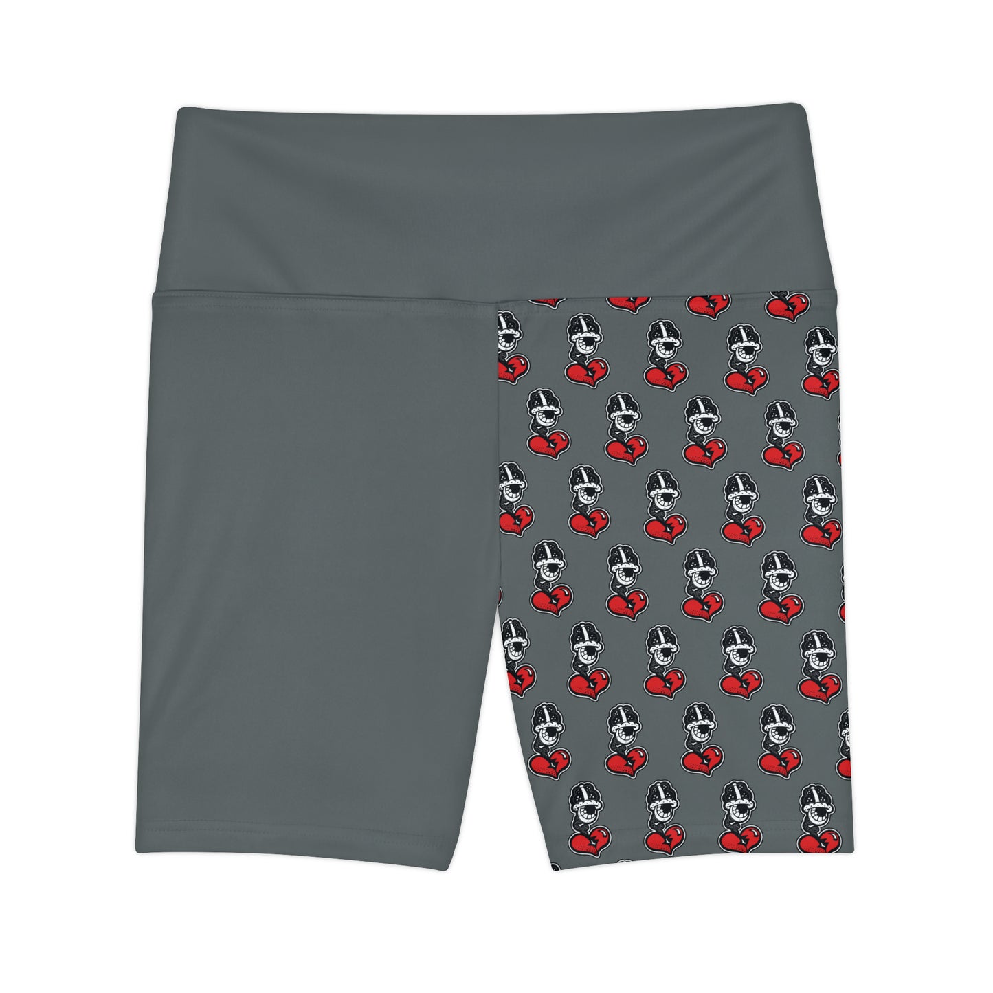 DF Collection Women's Grey Workout Shorts (AOP)