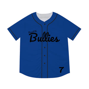 “Bullies BLUE 7” Away Men's Baseball Jersey (AOP)