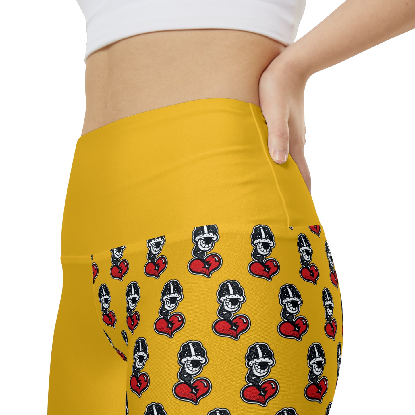 Yellow Women's Workout Shorts (AOP)