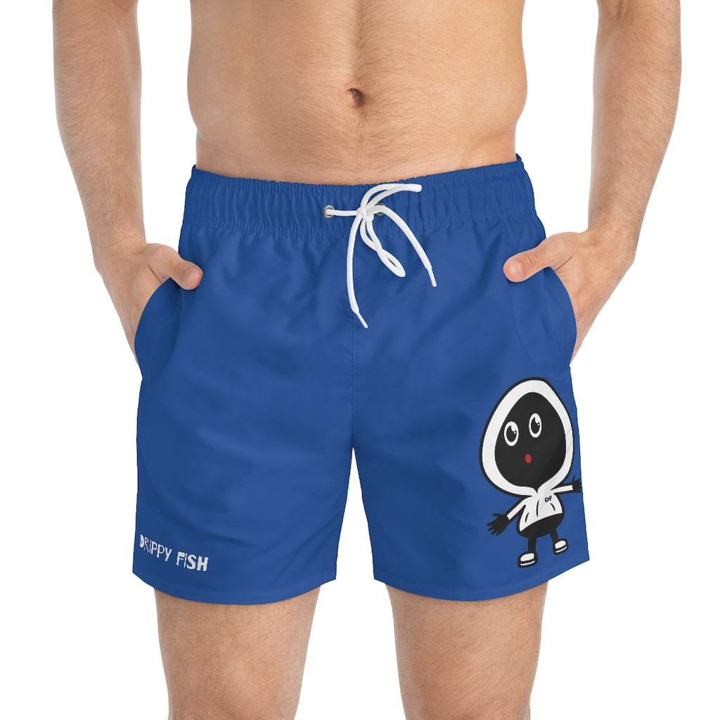 “Dope Fiction” Blue Swim Trunks