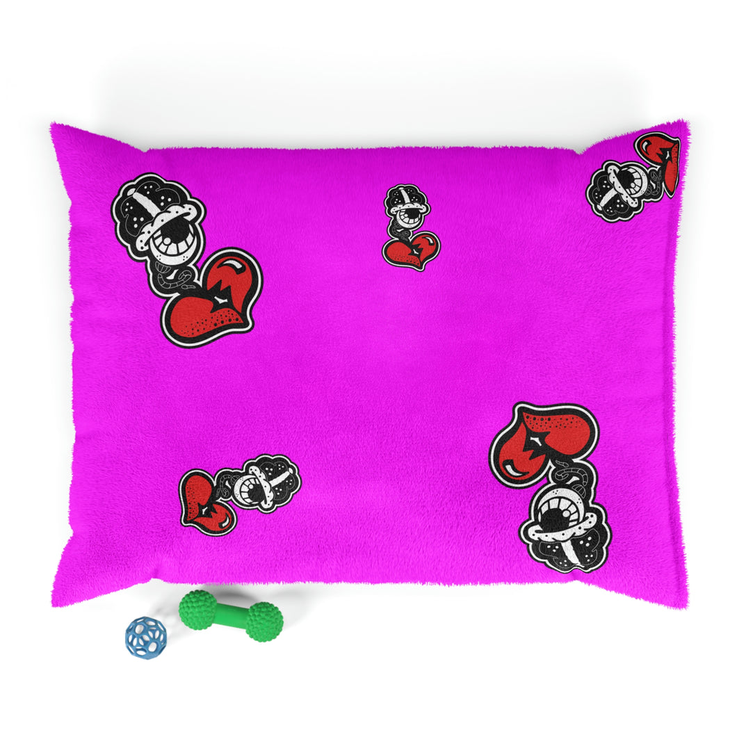 Pink Drippy Fish Pet Bed