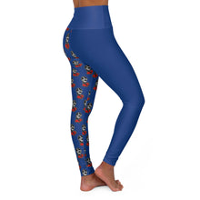 Load image into Gallery viewer, Blue High Waisted Yoga Leggings (AOP)