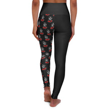 Load image into Gallery viewer, Black High Waisted Yoga Leggings (AOP)