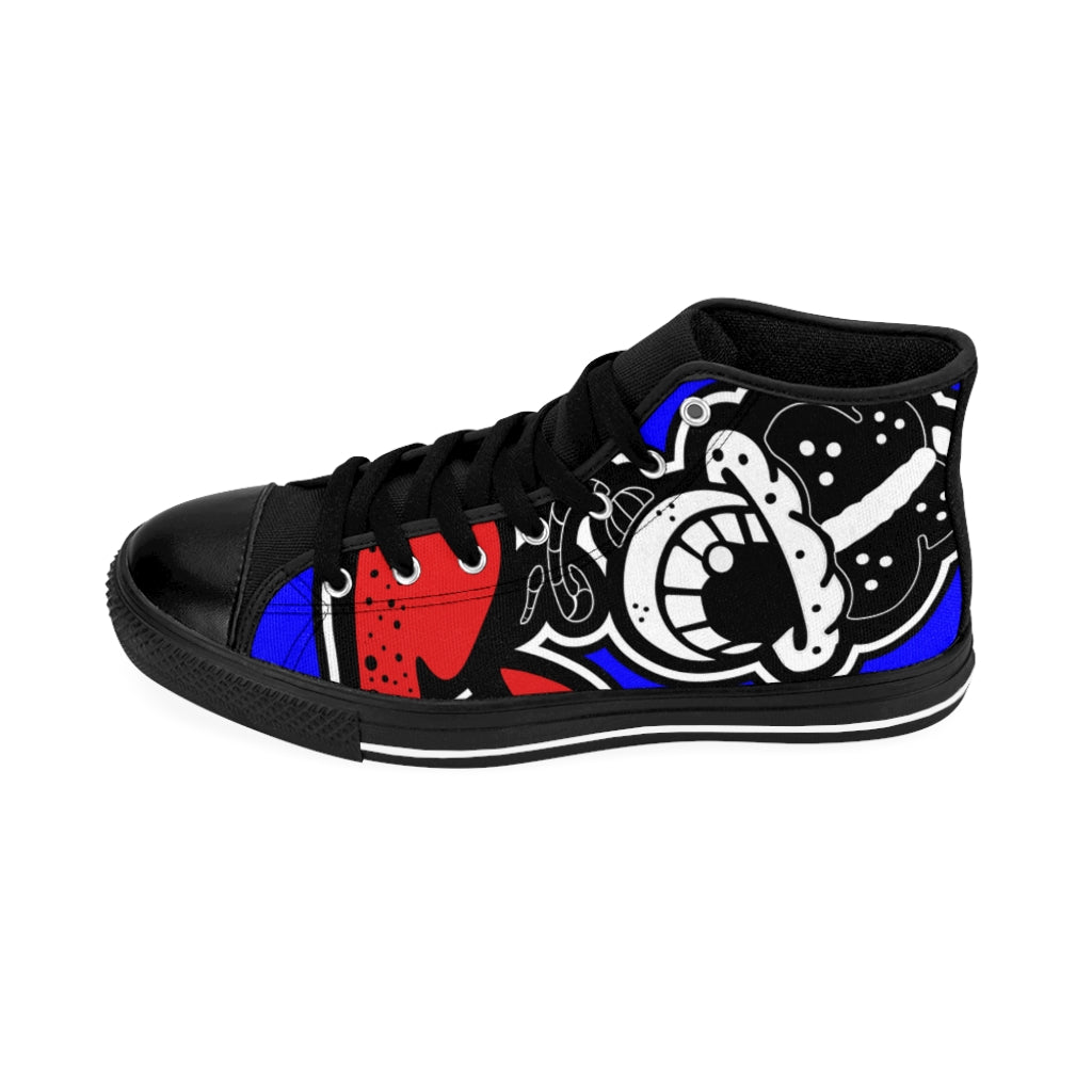 “Dripaveli Blues" Men's High-top Sneakers