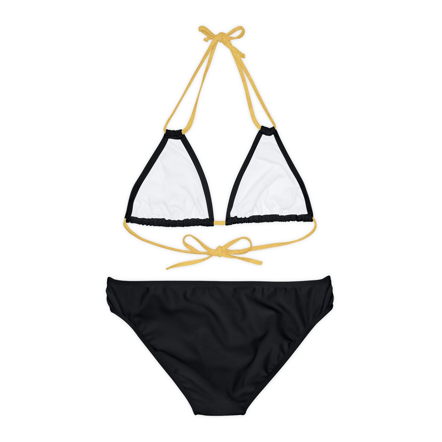 Black Fish Strappy Bikini Set (AOP)