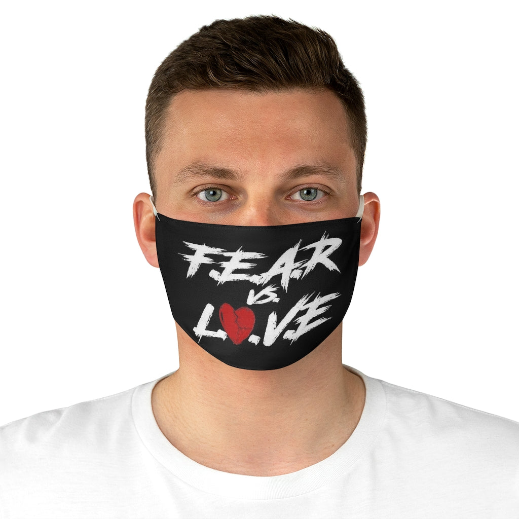 "Fear vs Love" Fabric Face Mask