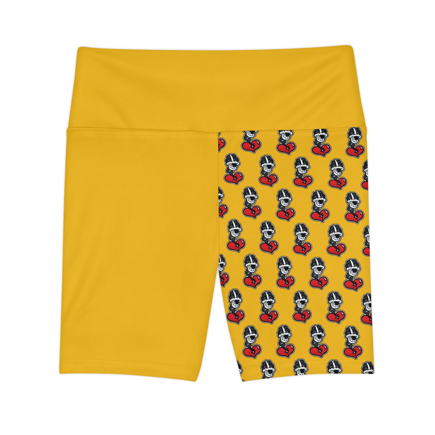 Yellow Women's Workout Shorts (AOP)