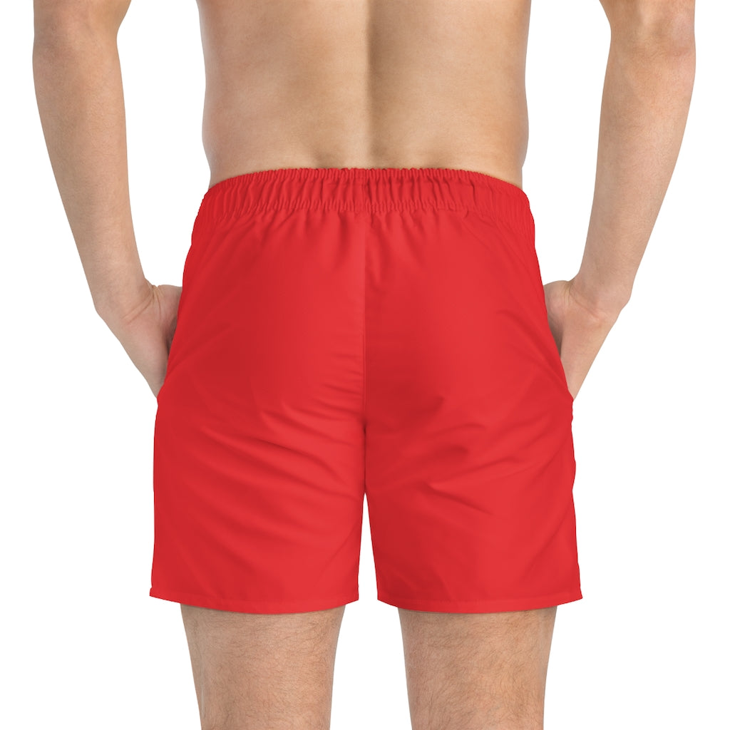 SPACE BABY RED Swim Trunks