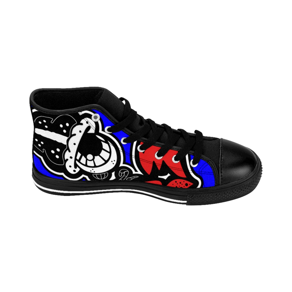 “Dripaveli Blues" Men's High-top Sneakers