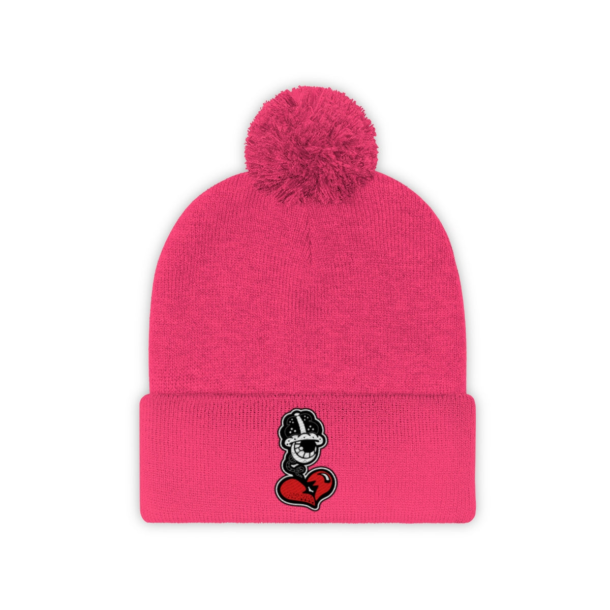 “Drippy Bean” Pom Pom Beanie