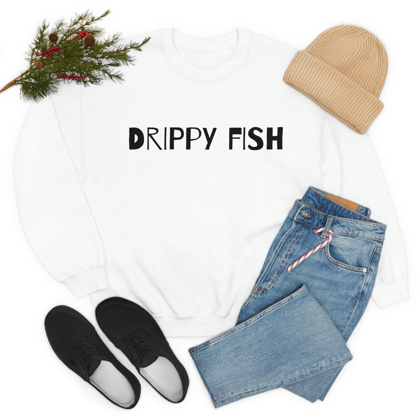 Drippy Fish™(blk lbl) Crewneck Sweatshirt