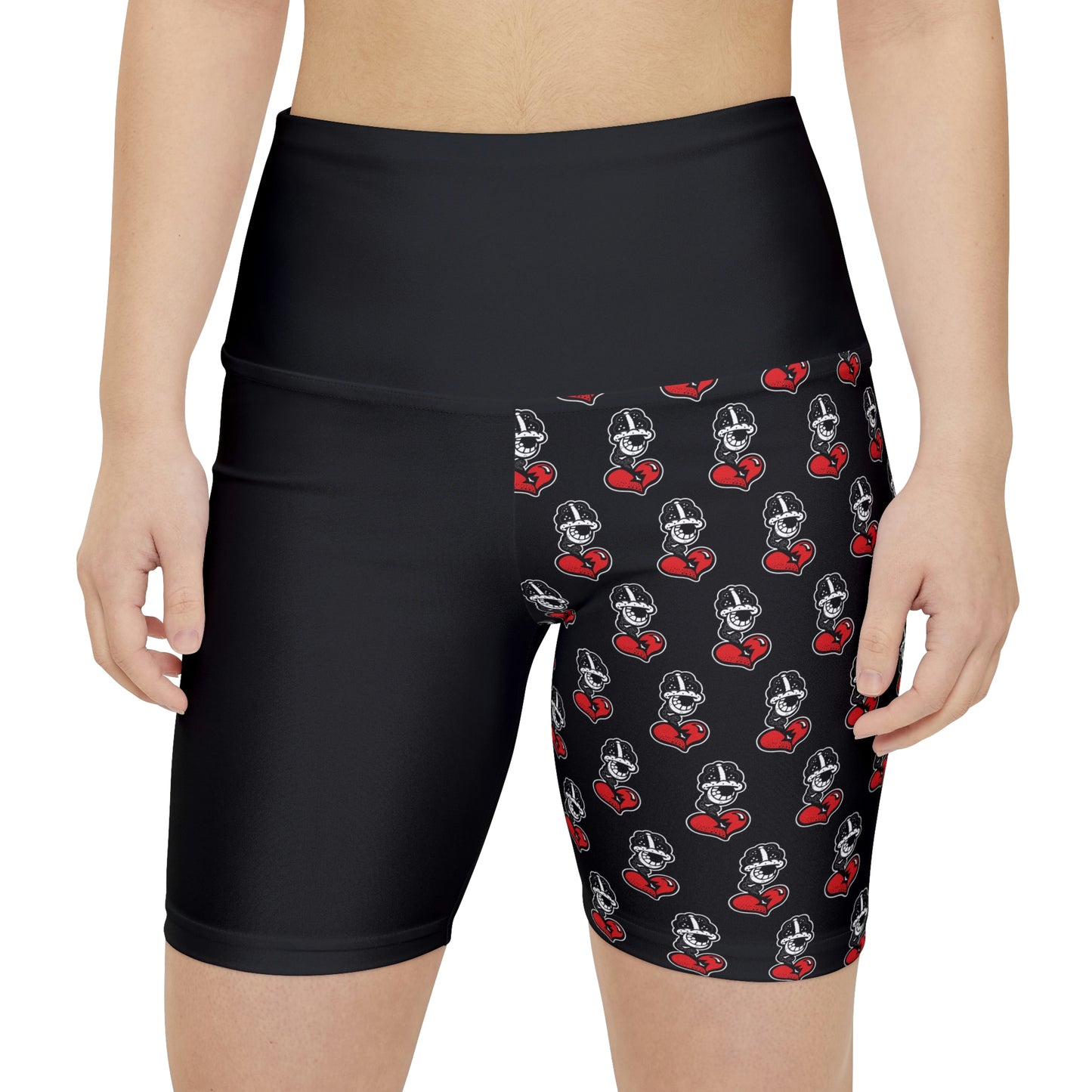 Black Women's Workout Shorts (AOP)