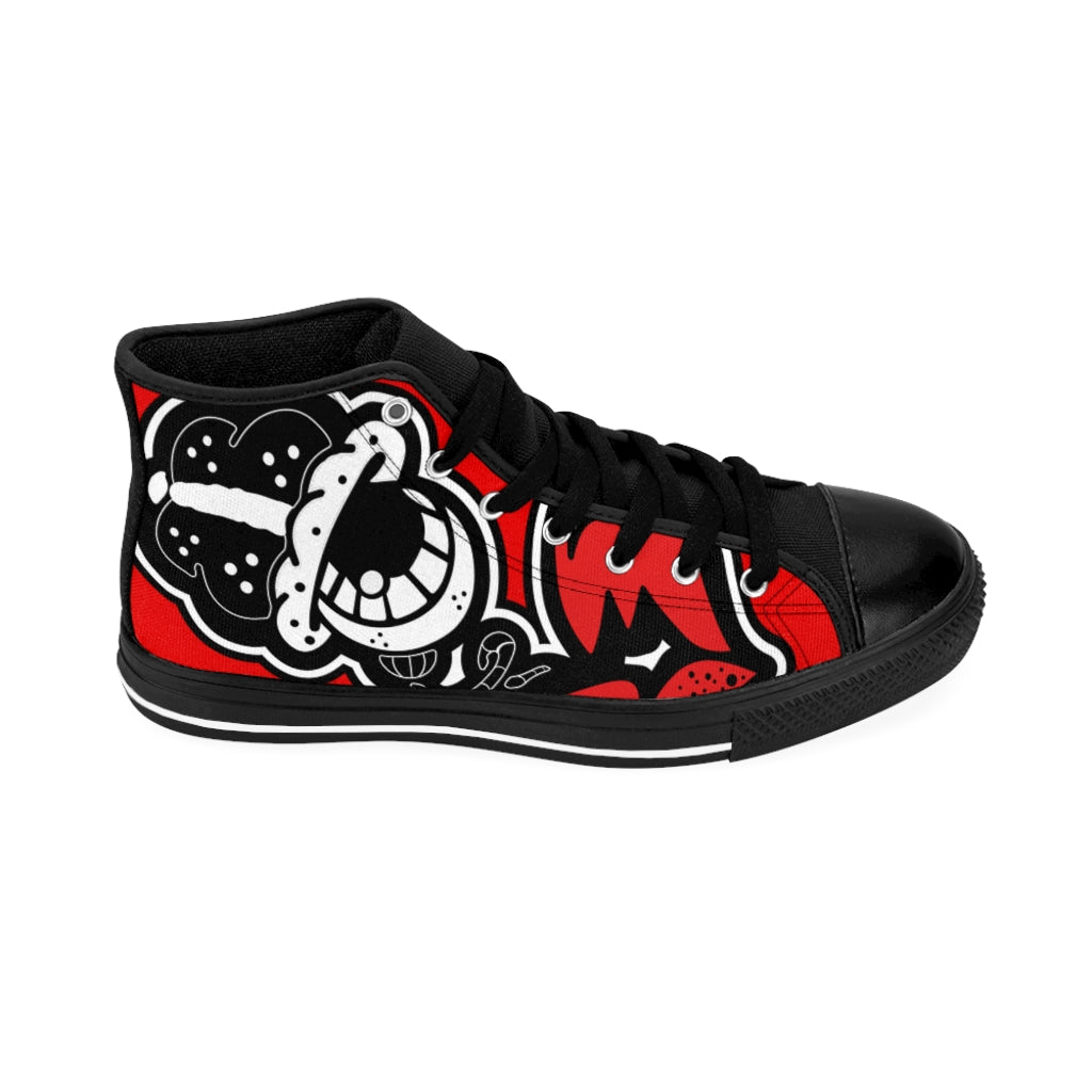 “Dripaveli Reds" Men's High-top Sneakers