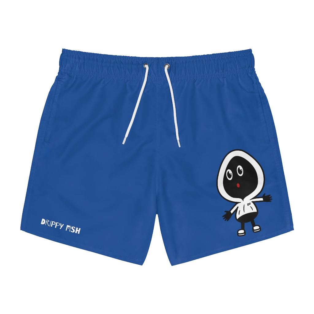 “Dope Fiction” Blue Swim Trunks