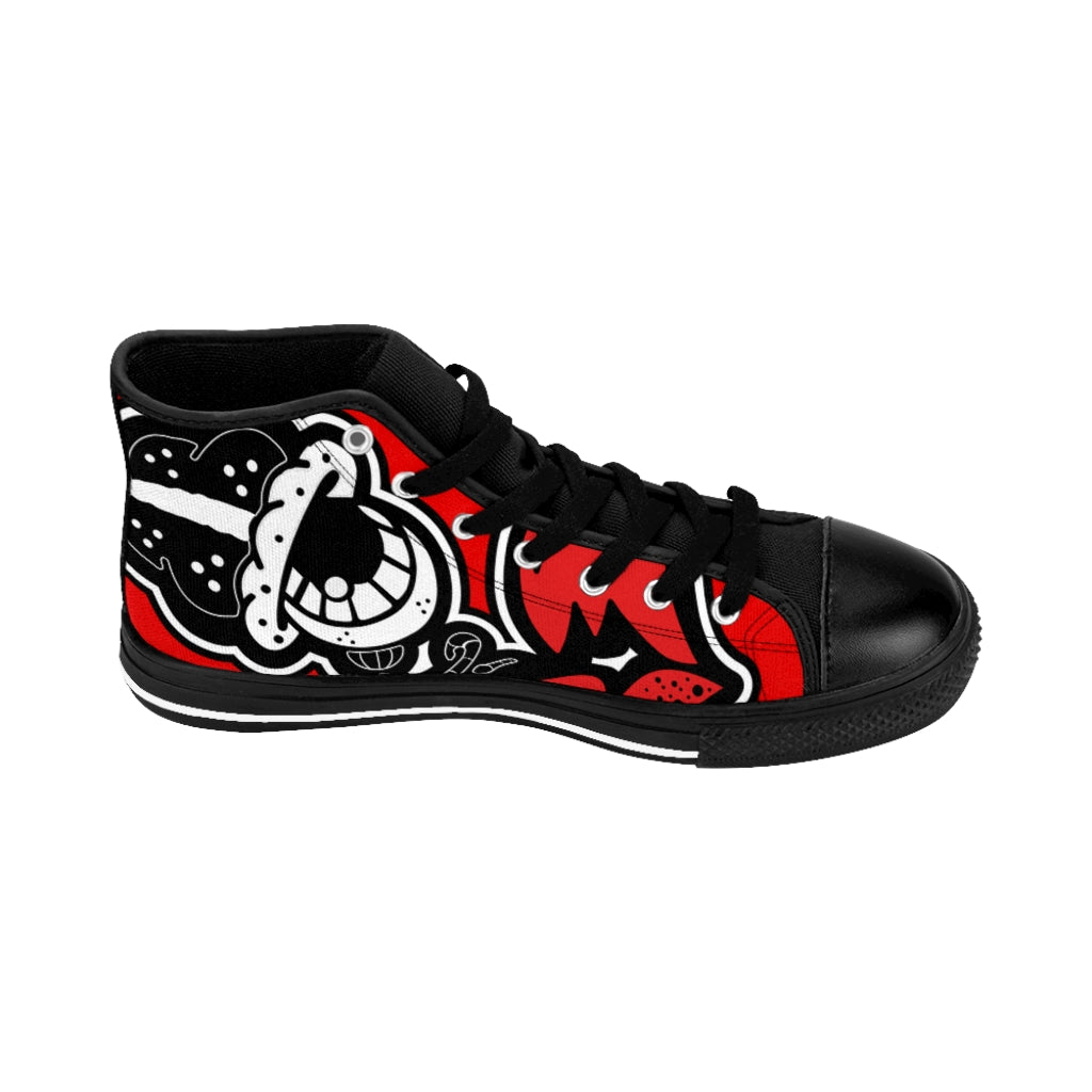 “Dripaveli Reds" Men's High-top Sneakers