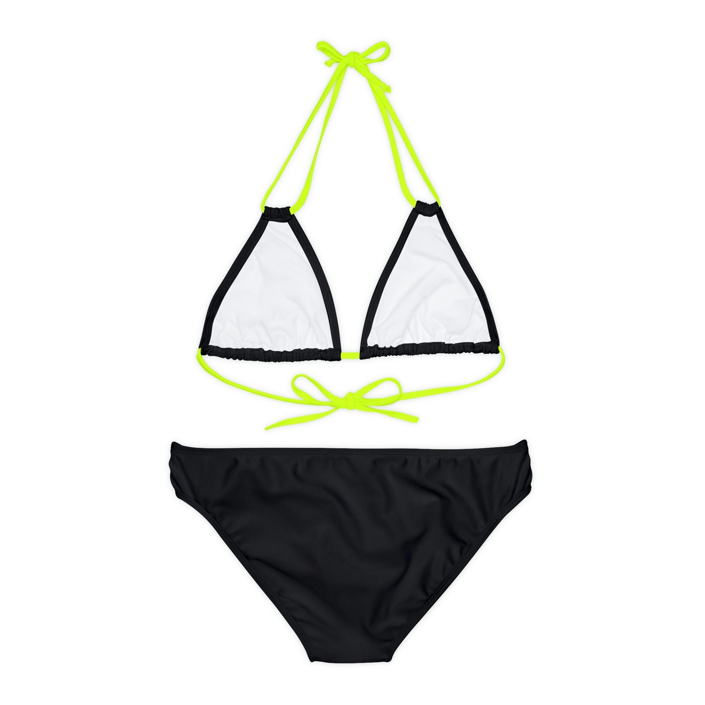 Black Fish Strappy Bikini Set (AOP)