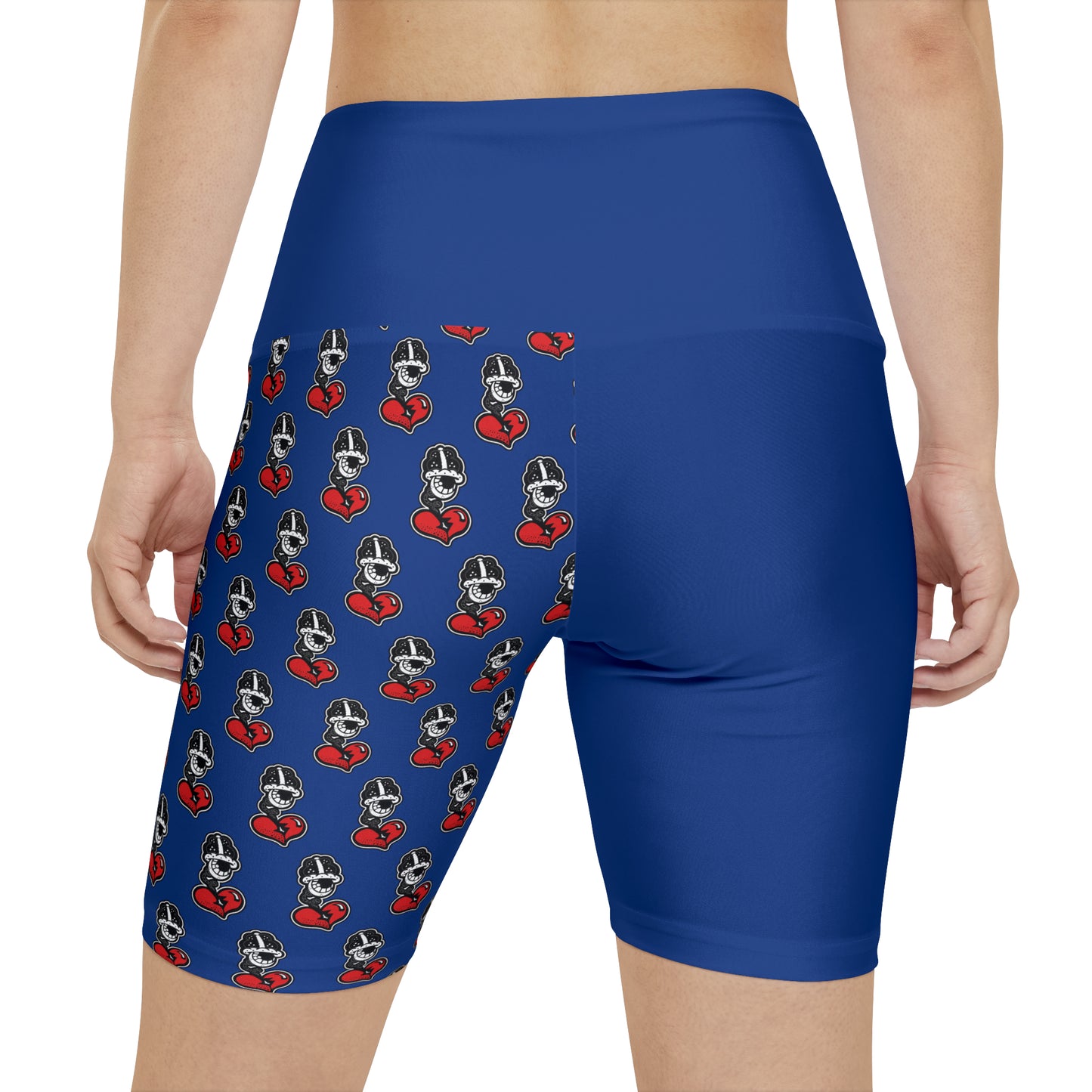 DF Collection Women's Blue Workout Shorts (AOP)