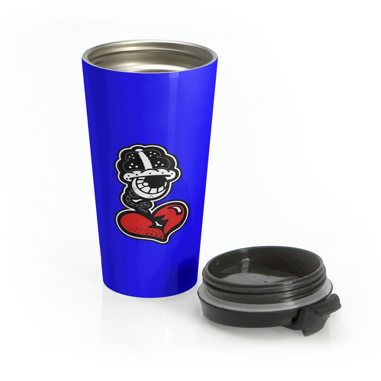 “Drippy Blue” Stainless Steel Travel Mug