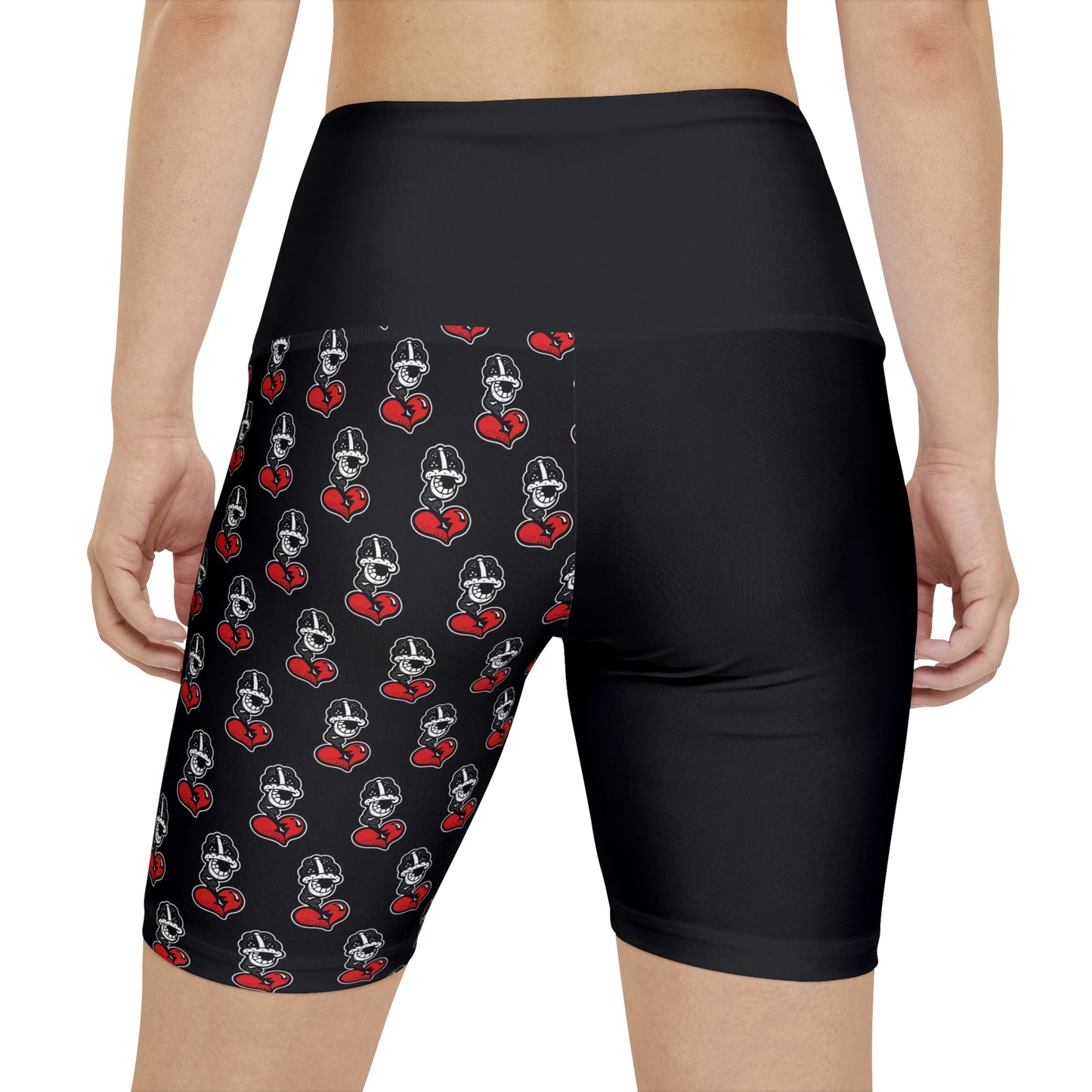 Black Women's Workout Shorts (AOP)