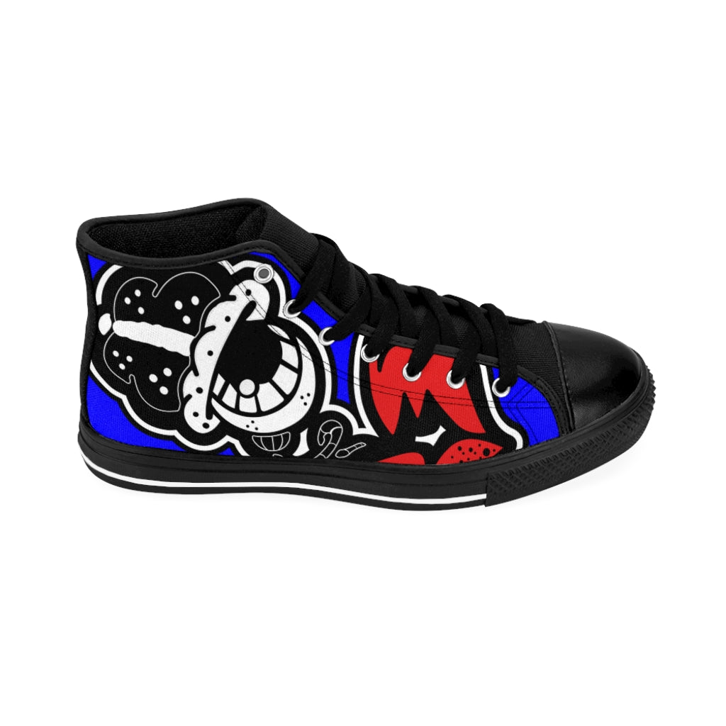 “Dripaveli Blues" Men's High-top Sneakers