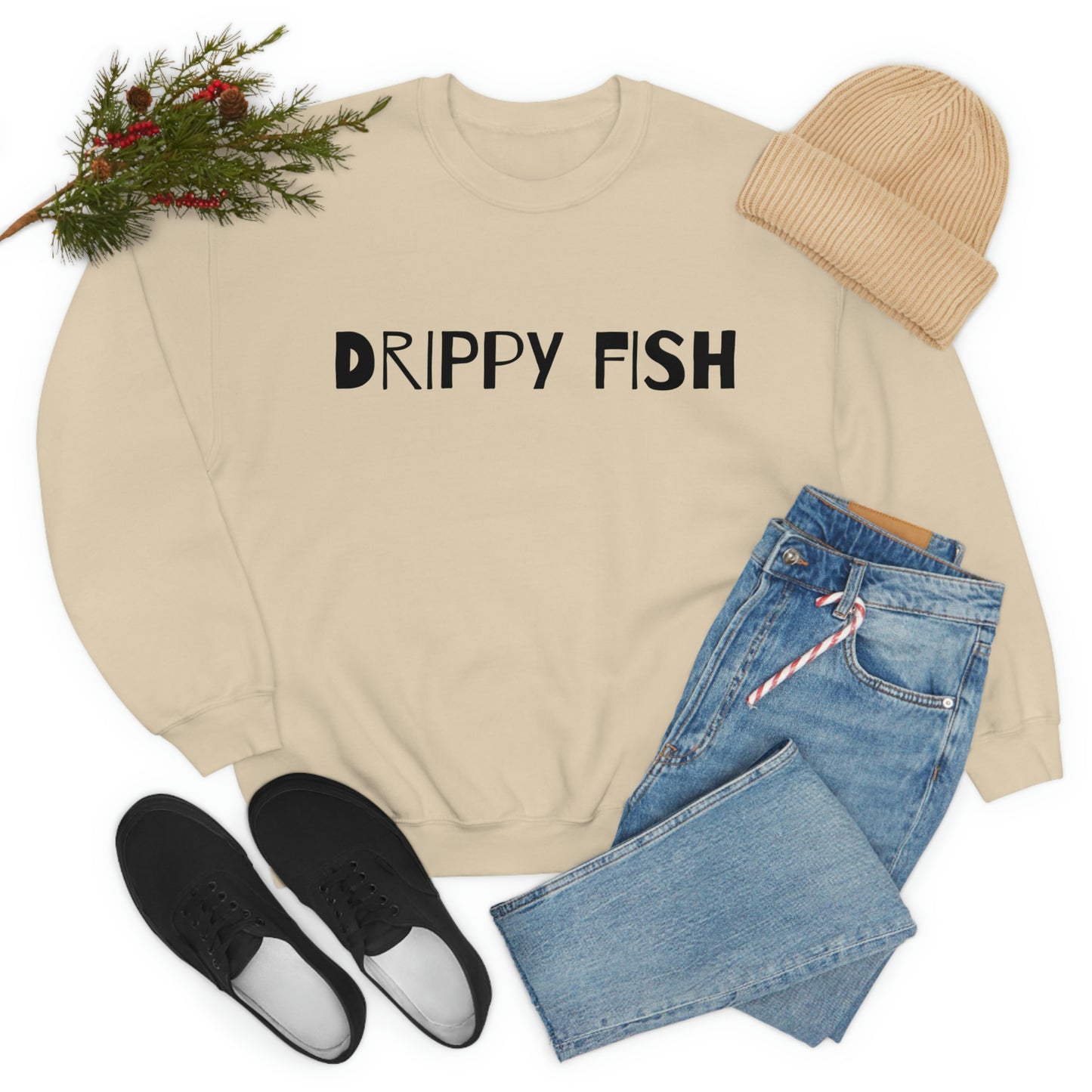 Drippy Fish™(blk lbl) Crewneck Sweatshirt