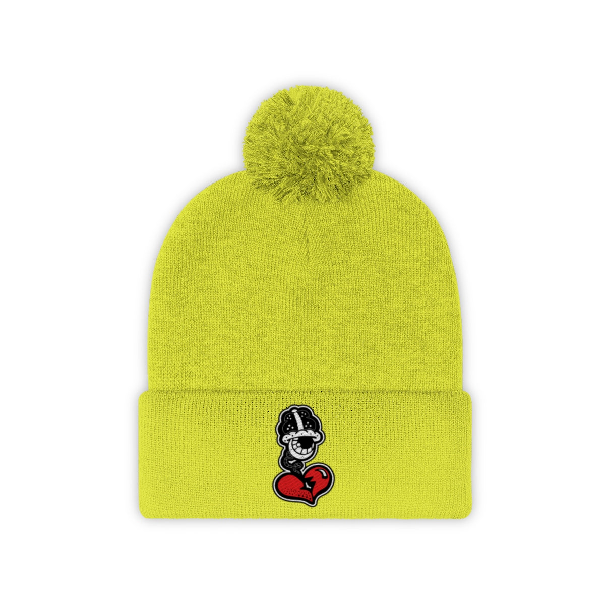 “Drippy Bean” Pom Pom Beanie